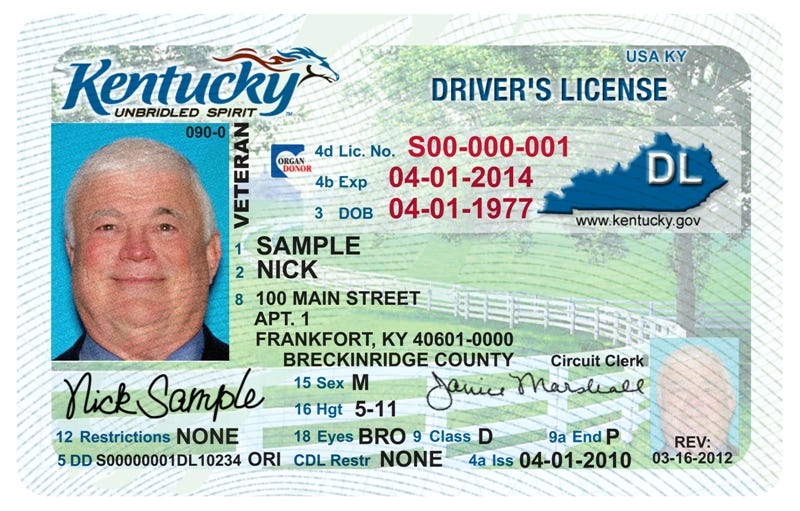 Kentucky Fake Id Front And Back