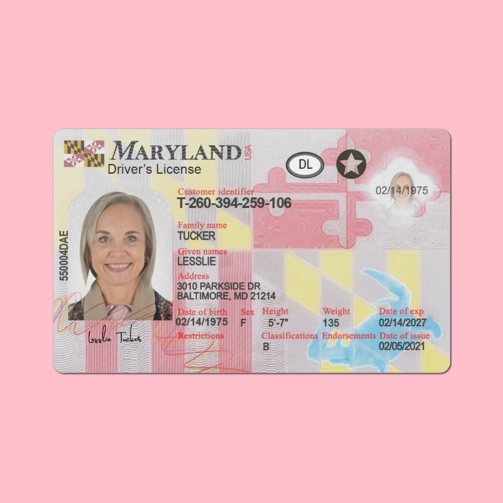 Maryland Fake Id Front And Back