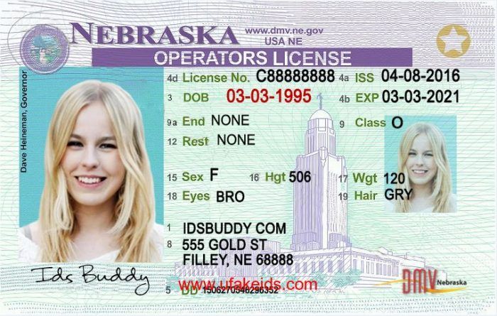 Nebraska Fake Id Online